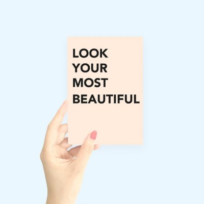 Look Your Most Beautiful sign promoting blog for skinbooster injections